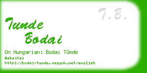 tunde bodai business card
