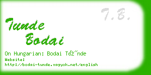 tunde bodai business card